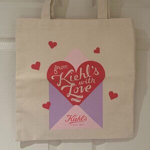 Kiehls canvas tote heart’s motif